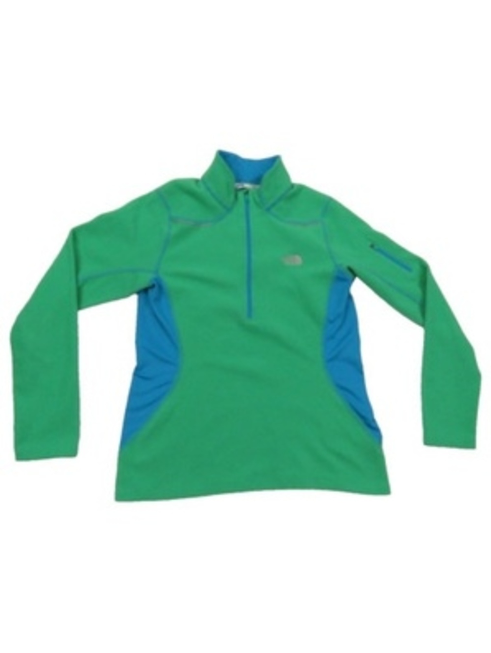 The North Face Half Zip Fleece Lined Pullover Women's Size Small Blue Green